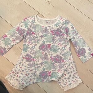 Next Floral Long Sleeve Kids Top - Purple and Pink